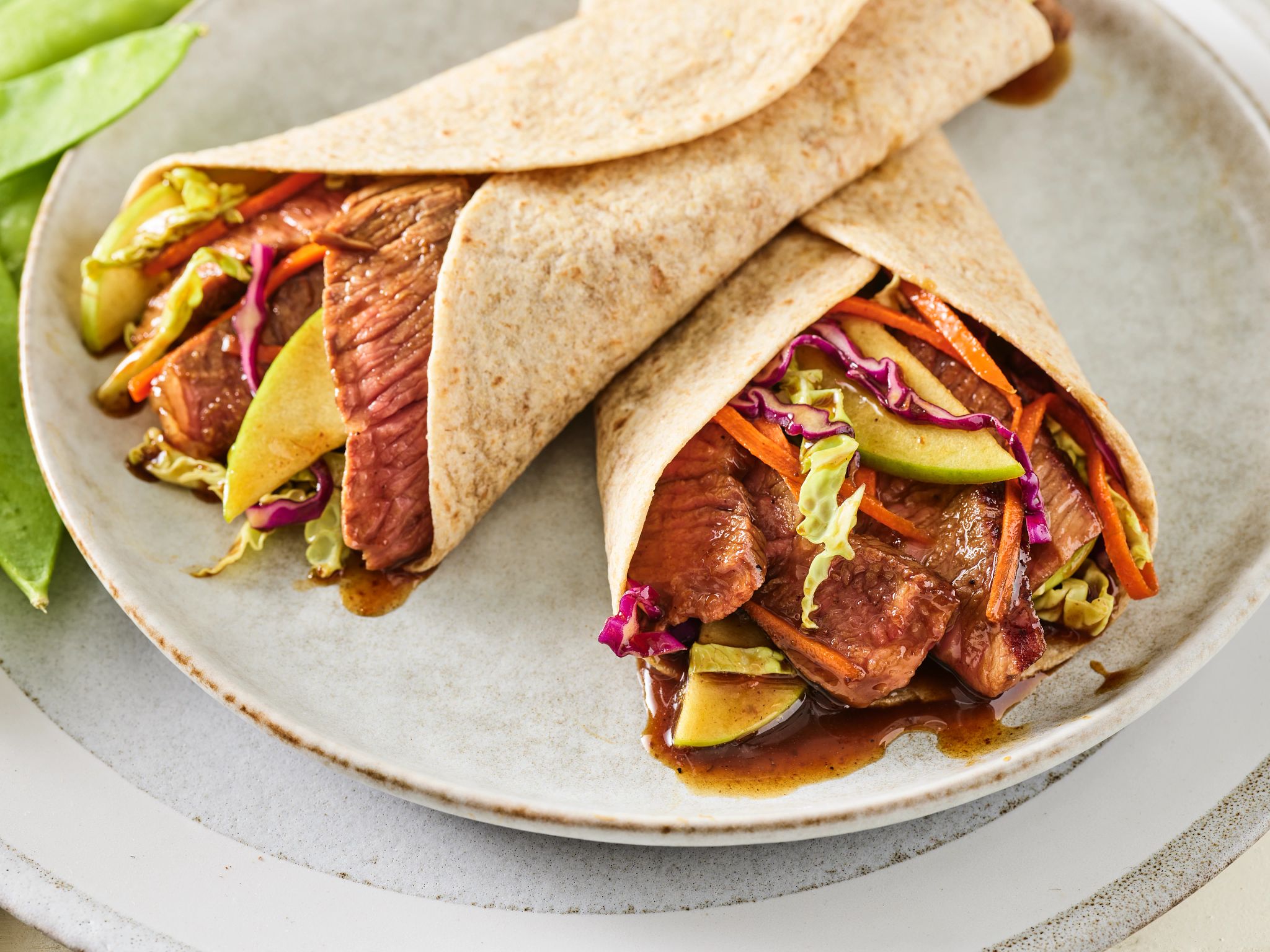 Mu Shu Steak & Apple Wraps